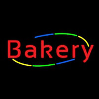 Multicolored Cursive Bakery Neon Sign