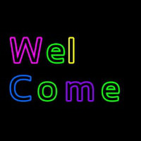 Multicolored Welcome Neon Sign