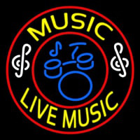 Music Live Neon Sign