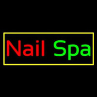 Nail Spa With Yellow Border Neon Sign