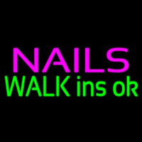 Nails Walk Ins Ok Neon Sign
