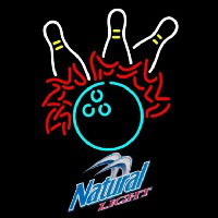 Natural Light Bowling Pool Beer Sign Neon Sign