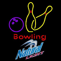 Natural Light Bowling Yellow Beer Sign Neon Sign