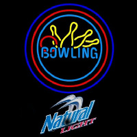 Natural Light Bowling Yellow Blue Beer Sign Neon Sign