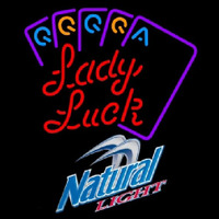 Natural Light Poker Lady Luck Series Beer Sign Neon Sign