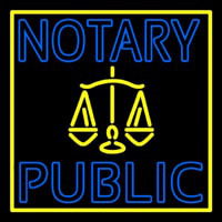 Notary Public Logo Neon Sign