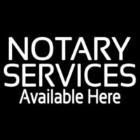 Notary Services Available Here Neon Sign