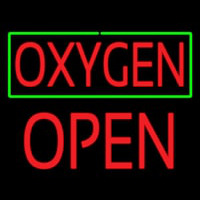 O ygen Green Border Block Open Neon Sign