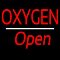 O ygen Open White Line Neon Sign