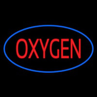 O ygen Oval Blue Neon Sign