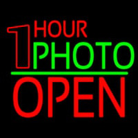 One Hour Photo Open 1 Neon Sign