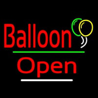 Open Balloon Green Line Neon Sign