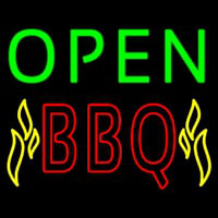 Open Bbq Red Neon Sign