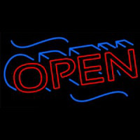 Open Block Neon Sign