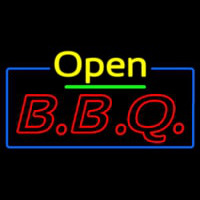 Open Double Stroke Bbq Neon Sign
