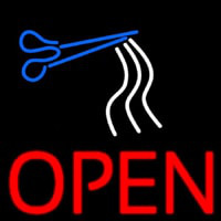 Open Haircut Neon Sign