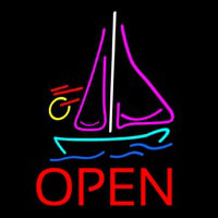 Open Sailboat Neon Sign