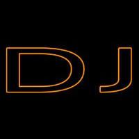 Orange Dj Double Stroke Neon Sign