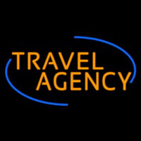 Orange Travel Agency Neon Sign