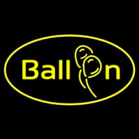 Oval Yellow Balloon Neon Sign