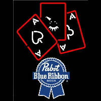 Pabst Blue Ribbon Ace And Poker Beer Sign Neon Sign