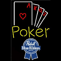 Pabst Blue Ribbon Poker Ace Series Beer Sign Neon Sign