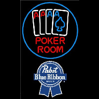 Pabst Blue Ribbon Poker Room Beer Sign Neon Sign