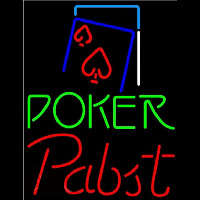 Pabst Green Poker Red Heart Beer Sign Neon Sign