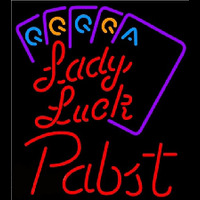 Pabst Lady Luck Series Beer Sign Neon Sign