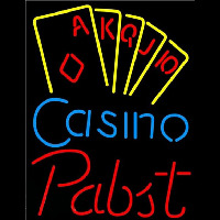 Pabst Poker Casino Ace Series Beer Sign Neon Sign