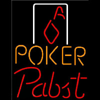 Pabst Poker Squver Ace Beer Sign Neon Sign