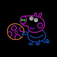 Peppa Pig Clip Neon Sign