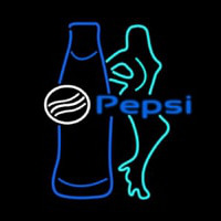 Pepsi Bar With Bottle And Girl Neon Sign