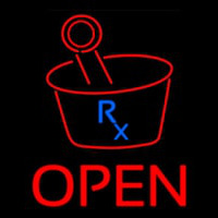 Pharmacy Logo Open Neon Sign