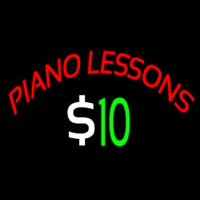 Piano Lessons Dollar Neon Sign