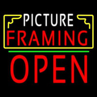 Picture Framing With Frame Open 1 Logo Neon Sign