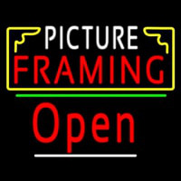 Picture Framing With Frame Open 3 Logo Neon Sign