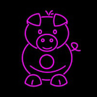 Pig Cartoons Neon Sign