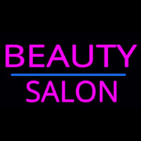 Pink Beauty Salon Blue Line Neon Sign