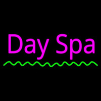 Pink Day Spa Green Waves Neon Sign