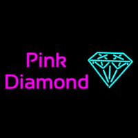 Pink Diamond Turquoise Logo Neon Sign