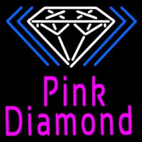 Pink Diamond White Logo Neon Sign