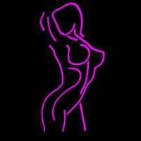 Pink Erotic Dancer Girl Neon Sign
