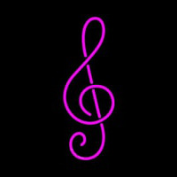 Pink Music Note Neon Sign