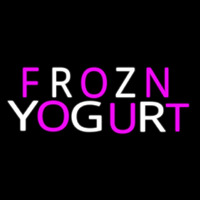 Pink N White Frozen Yogurt Neon Sign