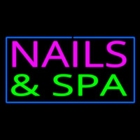 Pink Nails And Spa Green Neon Sign