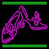 Pink Sandal Heels With Line Neon Sign