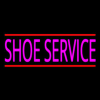 Pink Shoe Service With Line Neon Sign