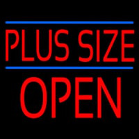 Plus Size Blue Lines Block Open Neon Sign