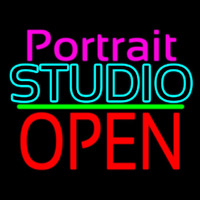 Portrait Studio Open 1 Neon Sign